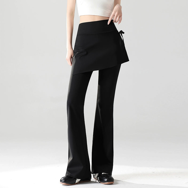 UNIFREE Fake Two-piece Casual Stretch Pants
