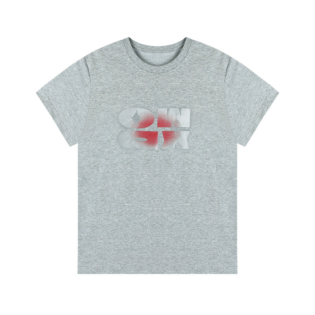 OWOX Letter Logo Smudge Casual Short Tee