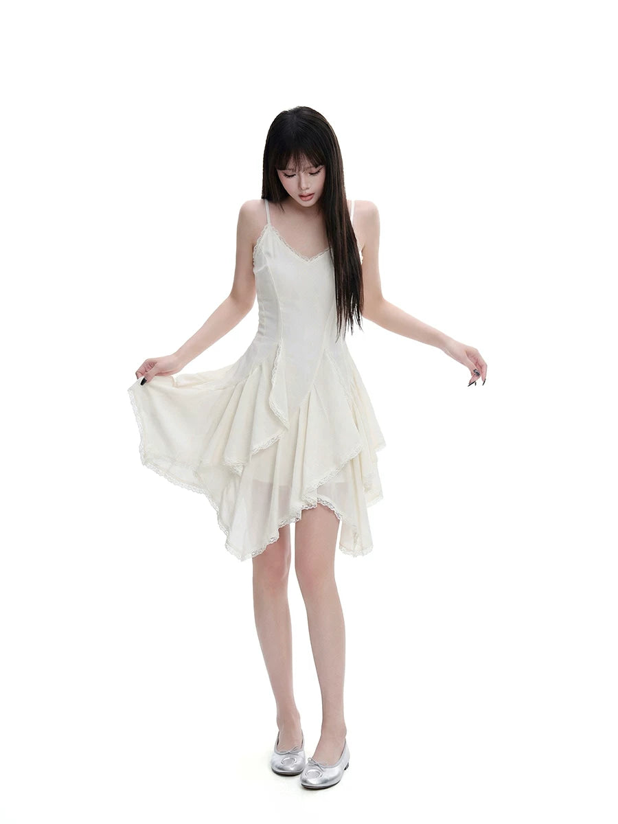 WITHMIN Tulle Lace Suspender Dress
