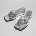 CHILIGIRL Wedge Heel Belt Buckle Open-toe Heightening One-word Sandals