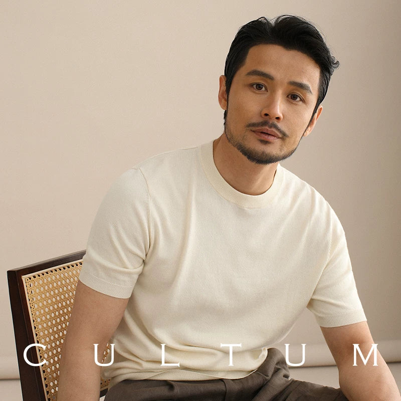 CULTA Thin Breathable Versatile Crew Neck Tee