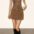 Cherry Melody High Waist Strappy A-word Skirt