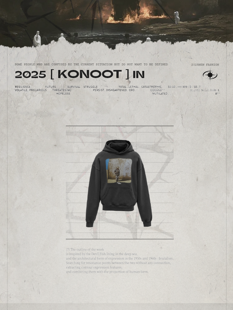 KONOOT Vintage Rough Sleeve Sweater