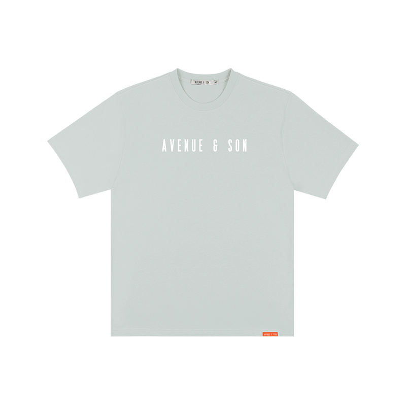 AVENUESON Crew Neck Loose Casual Simple Letter Tee