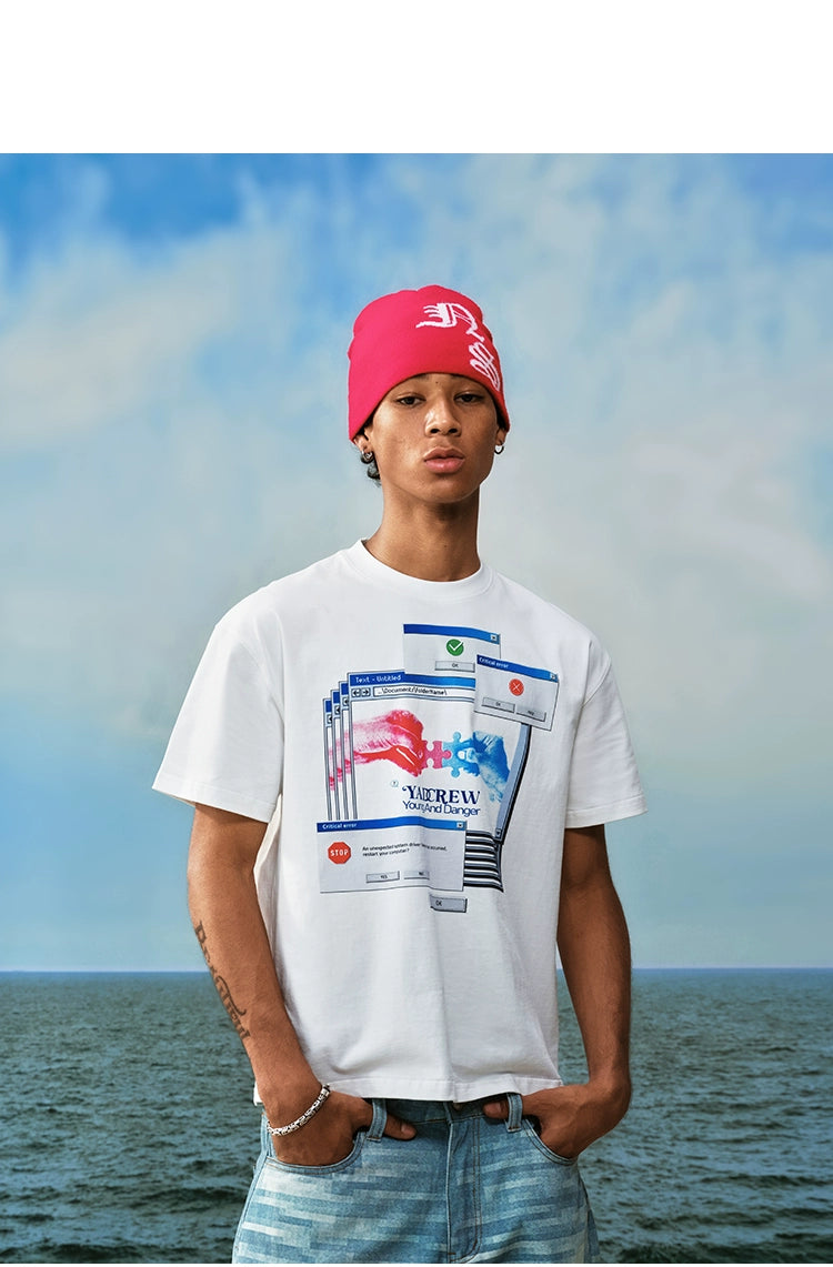 YADcrew Casual Loose Versatile Tee