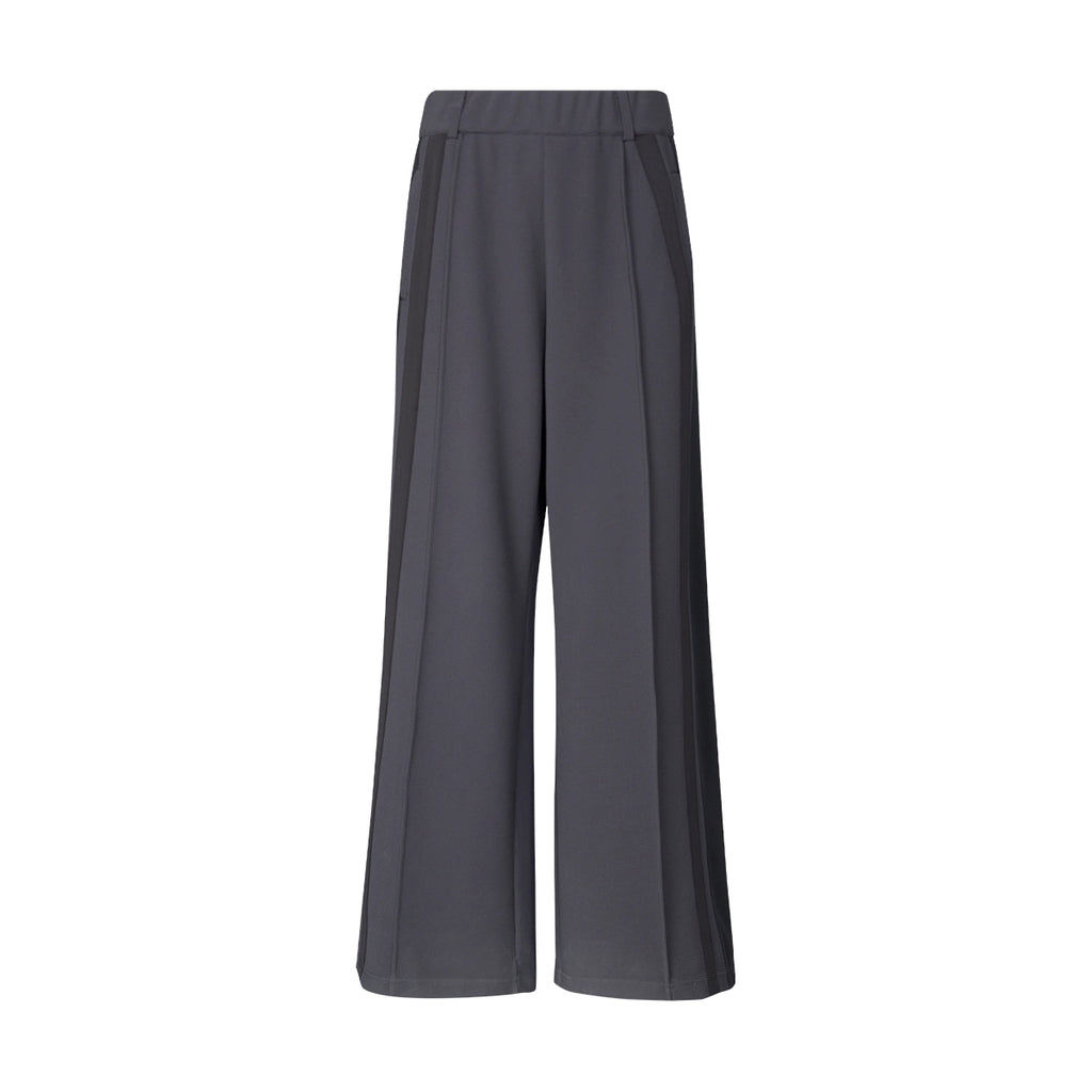 FUNKYFUN Waffle Collage Rod Strip Straight Sweatpants