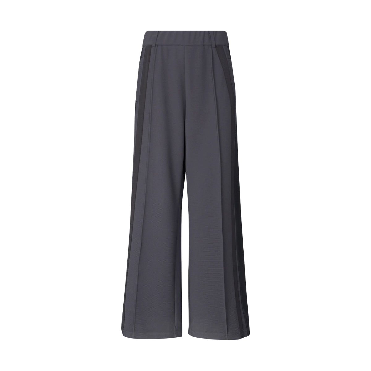 FUNKYFUN Waffle Collage Rod Strip Straight Sweatpants