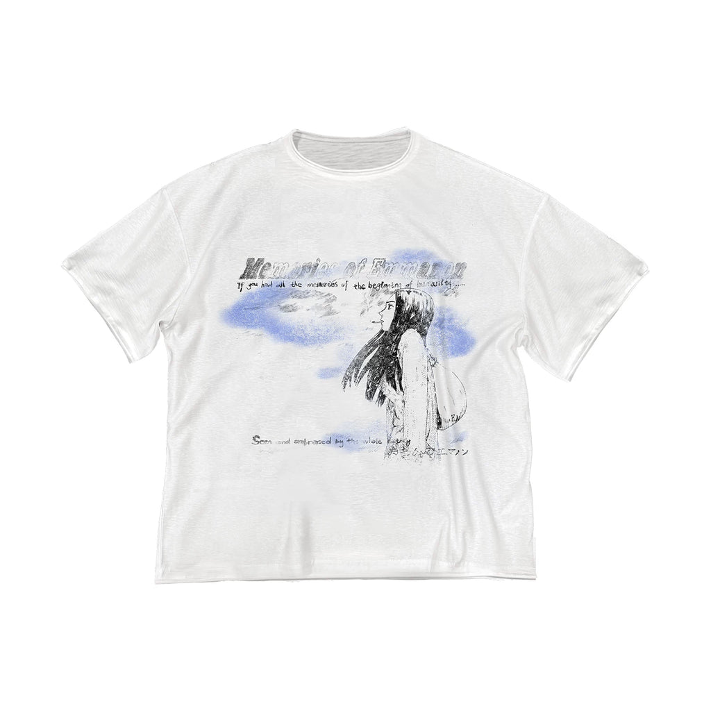 WANNA LAB Curling Short and Wide Casual Tee
