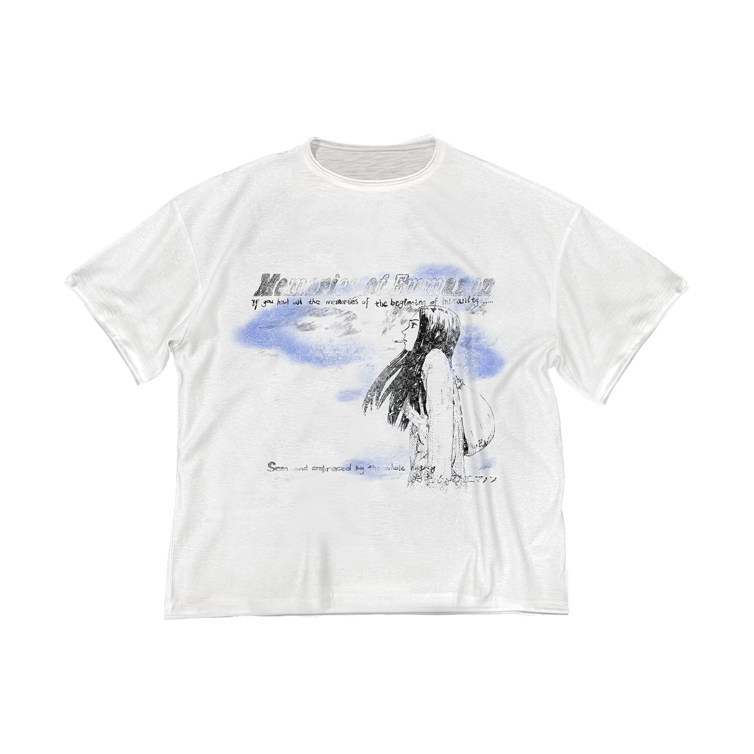 WANNA LAB Curling Short and Wide Casual Tee