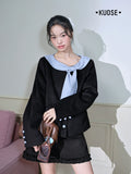 Kuose Small Fragrant Bow Suit Woolen Jacket