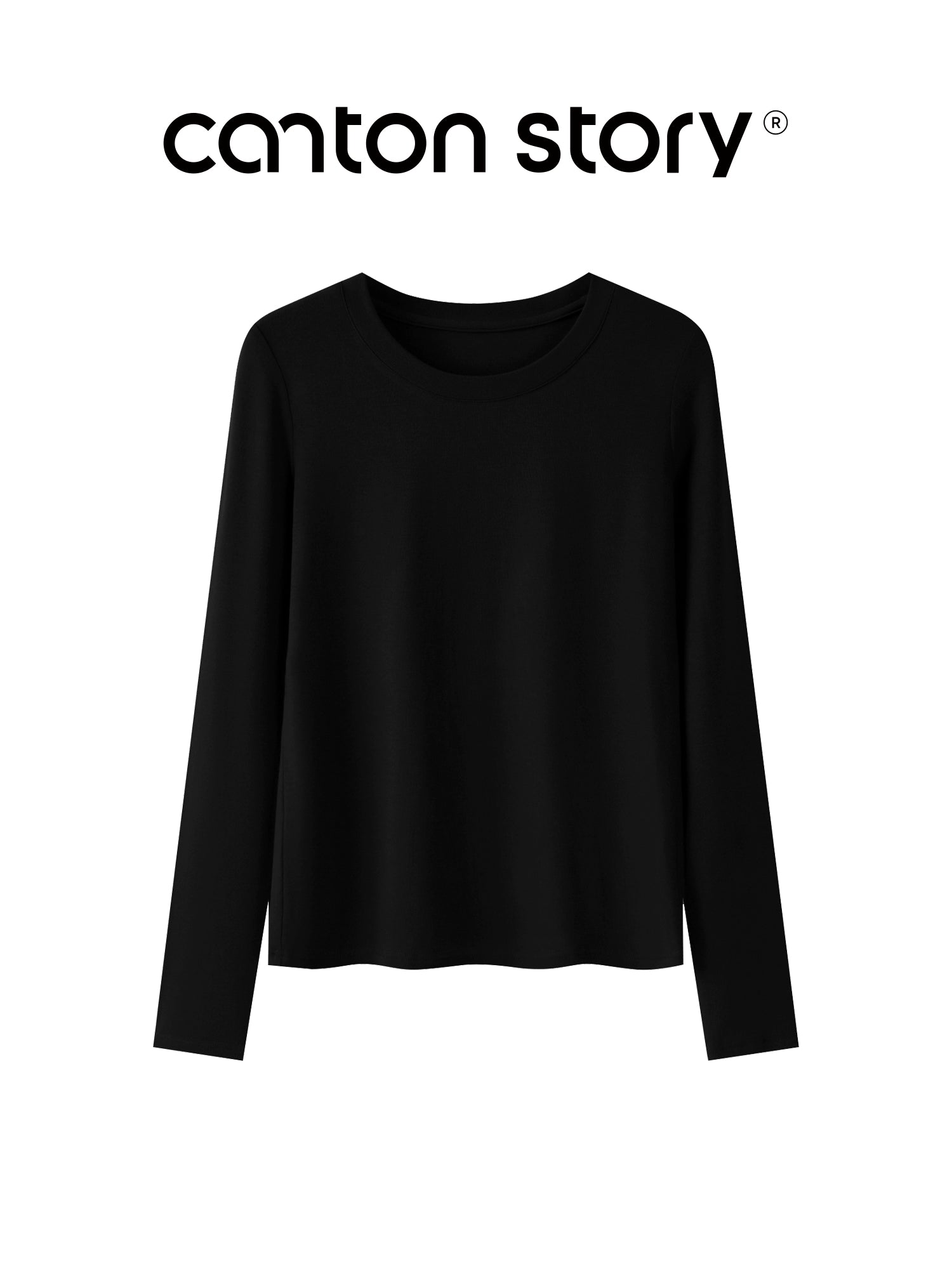 Cantonstory Shoulder Casual Versatile Bottom Shirt
