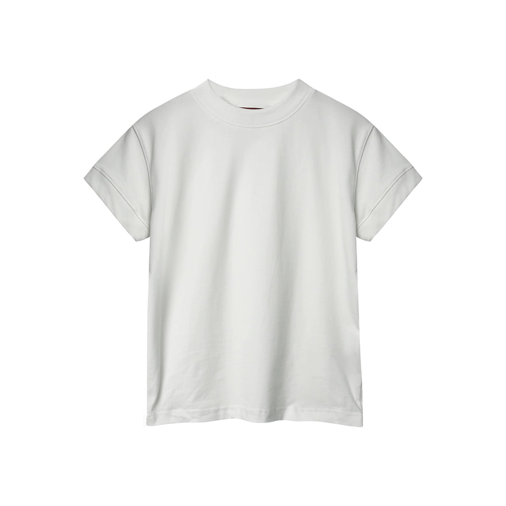 FUNKYFUN Front Shoulder Thread Cuff Versatile Backing Tee