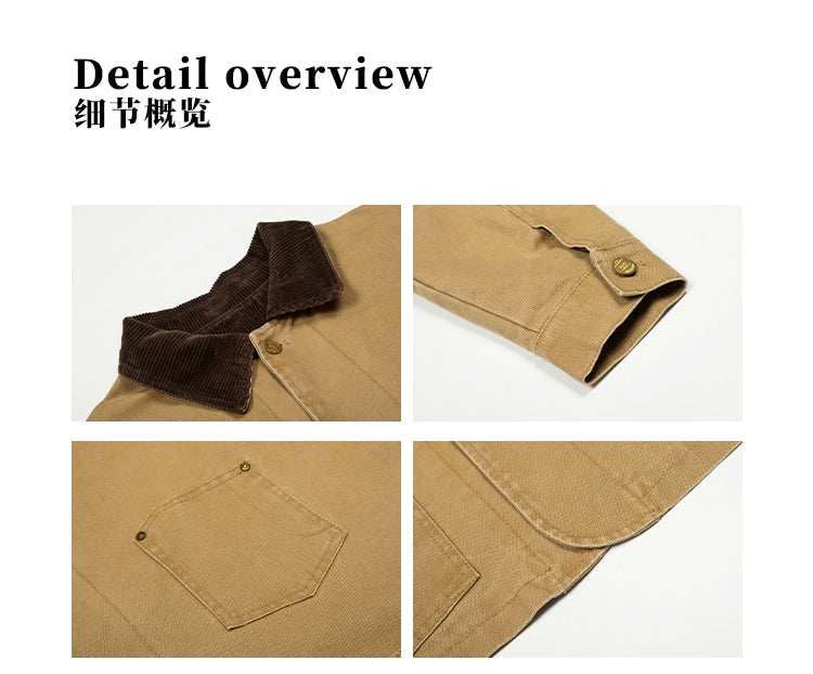 MADWITCH Vintage Spliced Commuter Casual Tooling Jacket
