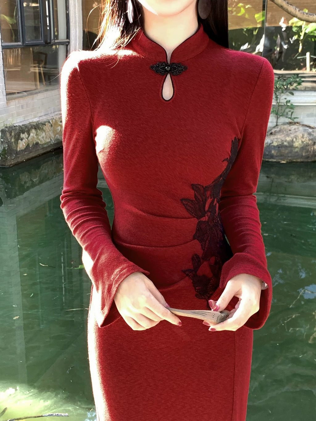 ZIHE Thickened Long Sleeve Knit Dress