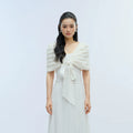 J TheChosen Sequined Plush Strap-on Cardigan Shawl