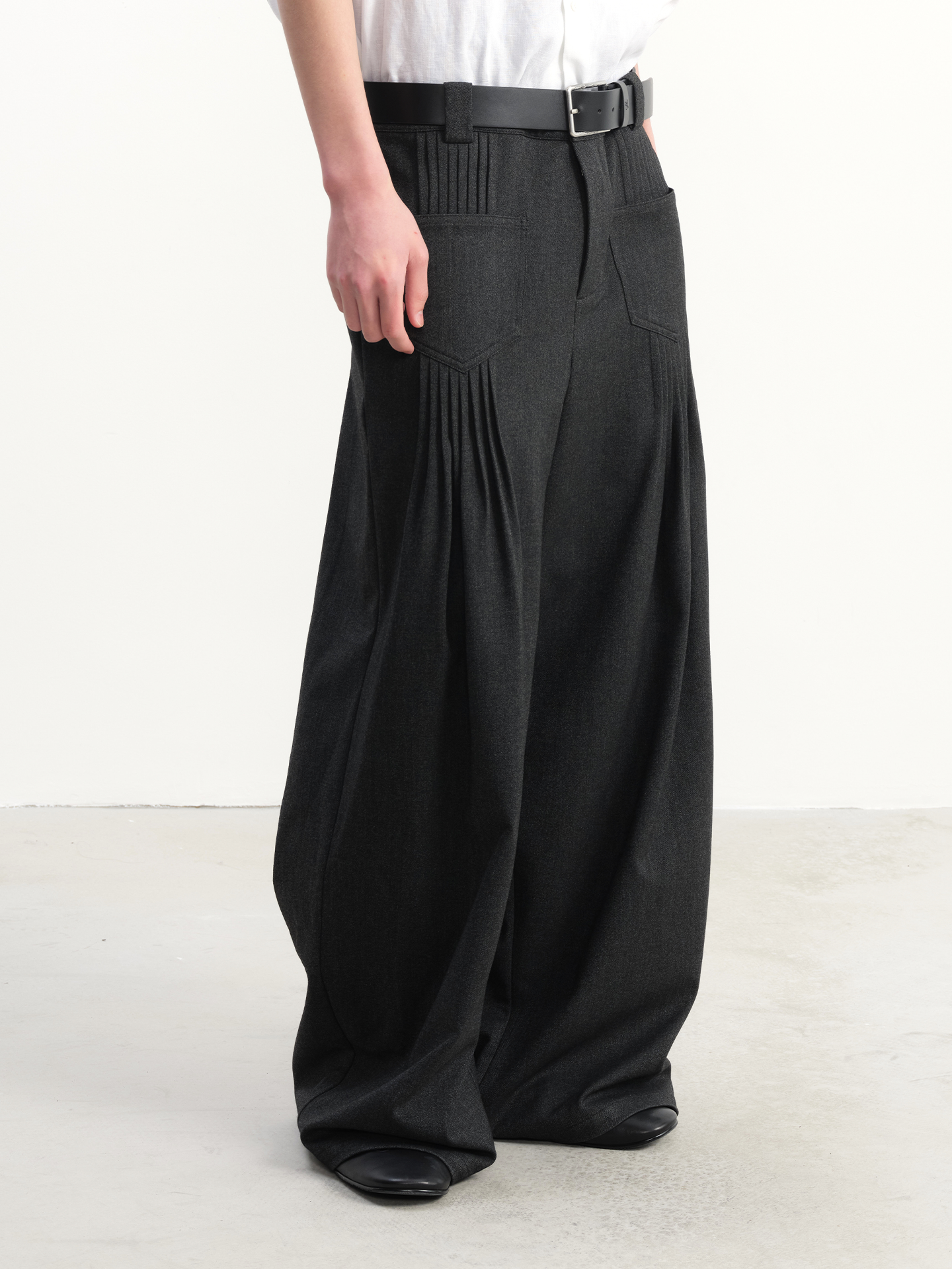 JCAESAR Pleated Straight Micro-wide Casual Pants