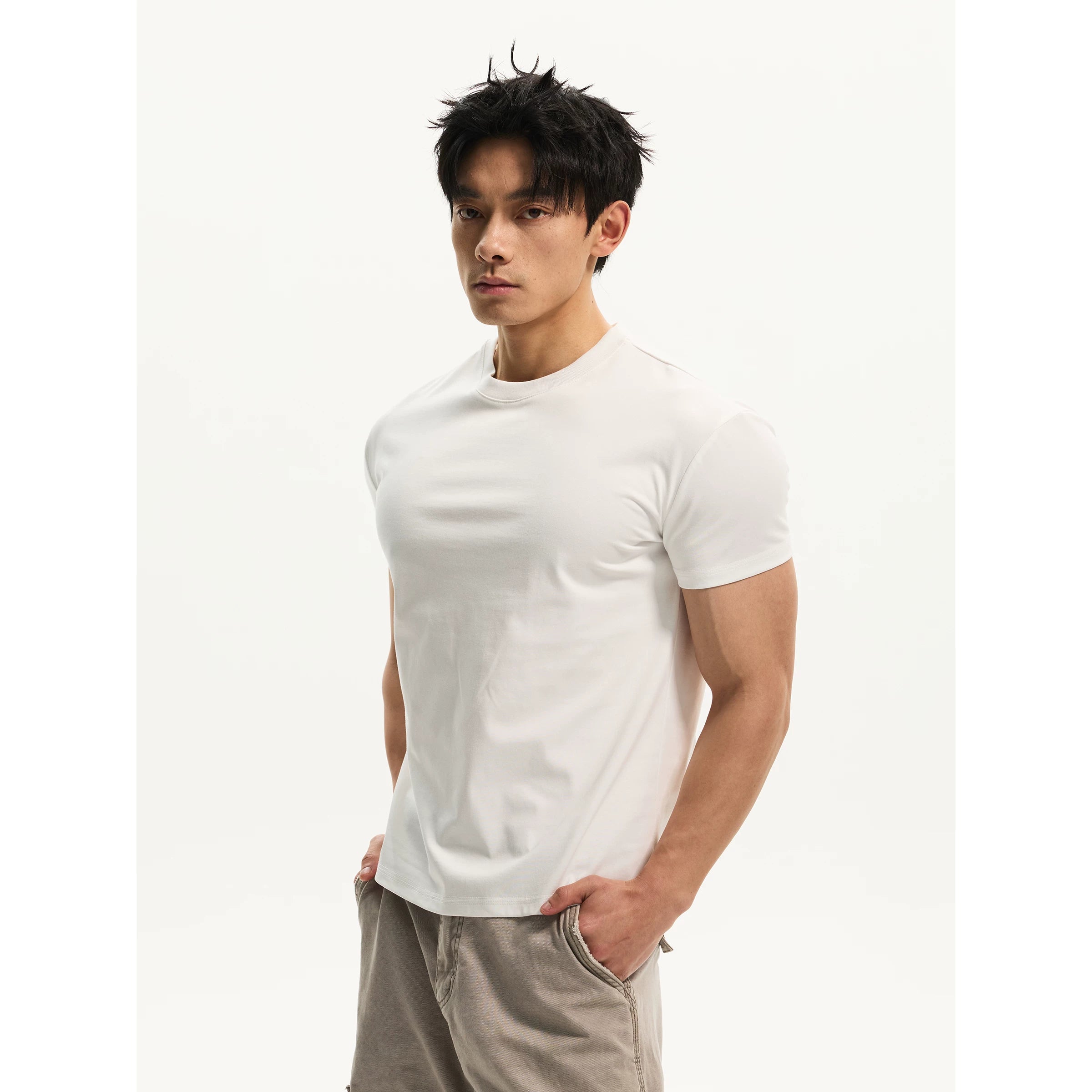 DAY NY Cool Minimalist Shoulder Casual Tee