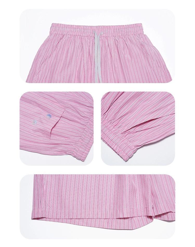STILLYOU Versatile Striped Casual Shorts