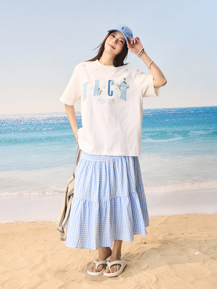 HACR Small Fragrant Sticker Embroidered Shasorona Tee