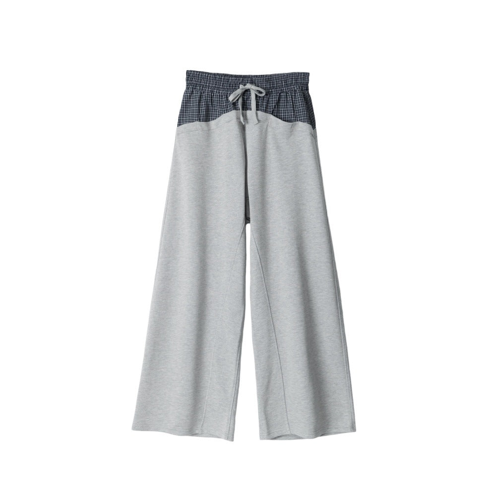 HeyHenry Splicing Sports Wide Leg Sweatpants