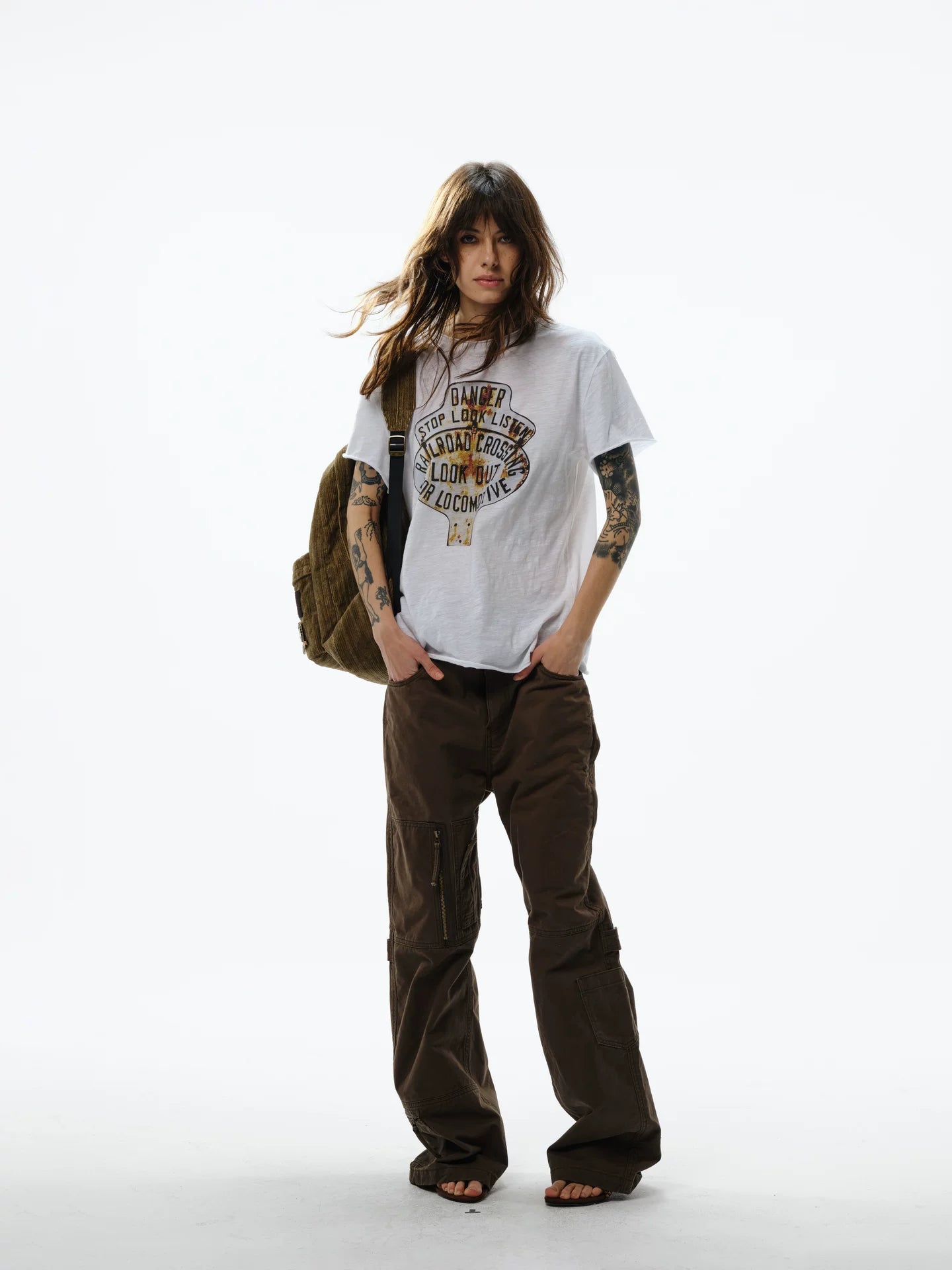 TREClub Vintage Anchor Print Casual Tee