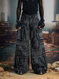 NOMANIAI Deconstruction and Splicing Three-dimensional Cutting Multi-pocket Jeans