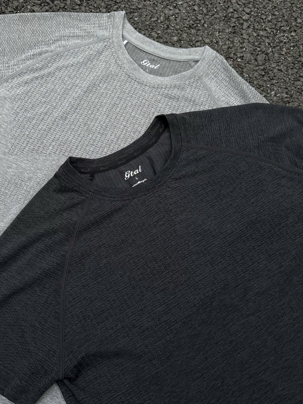 GTAL Quick Drying Fitness Elastic Slim Fit Crew Neck Tee