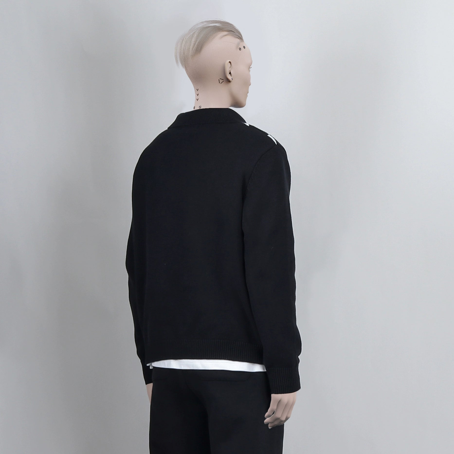 PERDU Rhombus Contrasting Polo Shirt