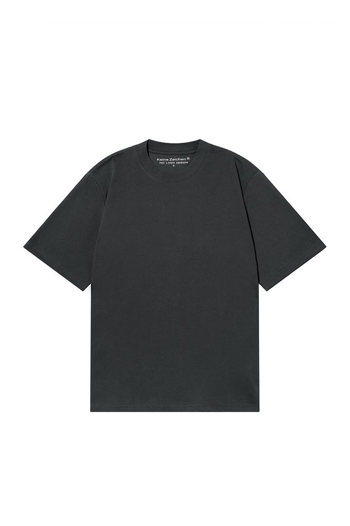 NO LOGO Small Neckline Short and Wide Casual Tee