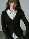LOST FOREST Stacked Striped Base Casual Long Sleeve