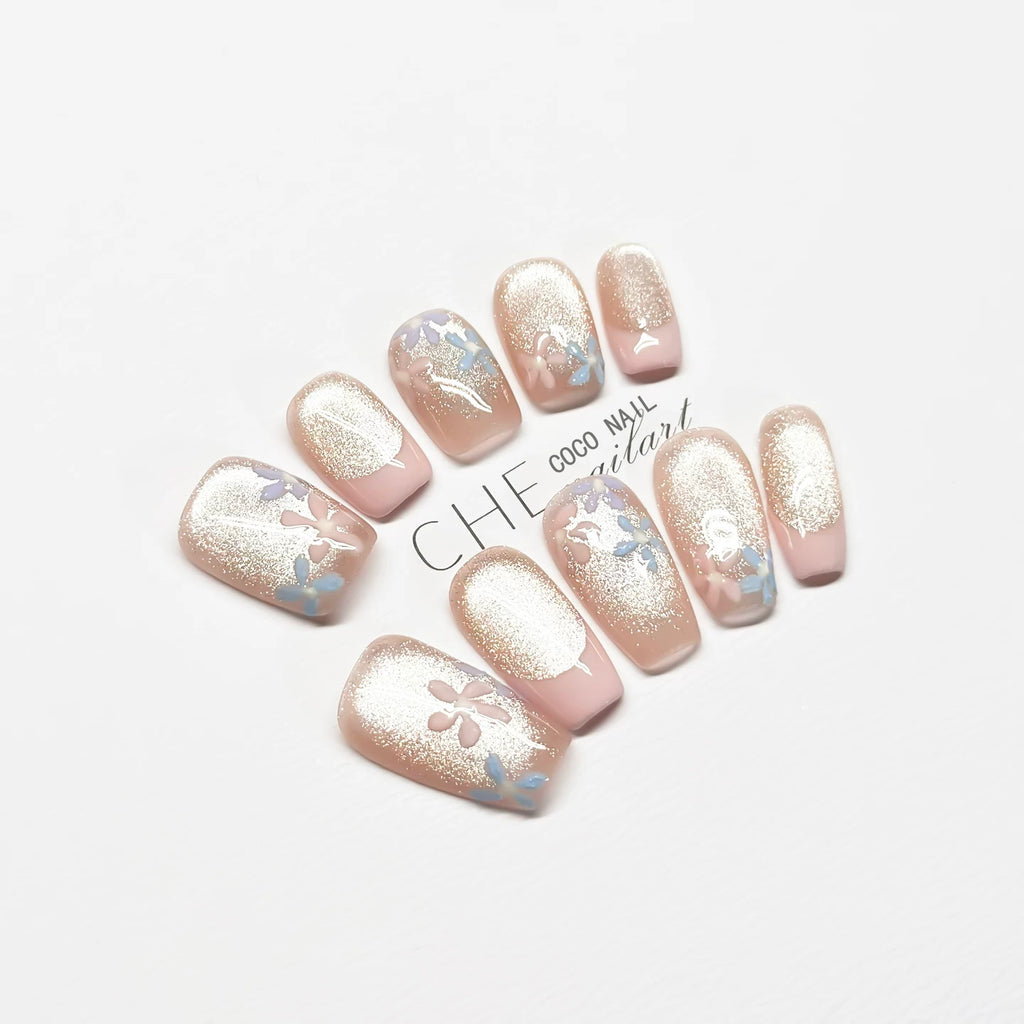 CoCo Short Gentle Temperament Advanced Sense Handmade Manicure Wear Nail