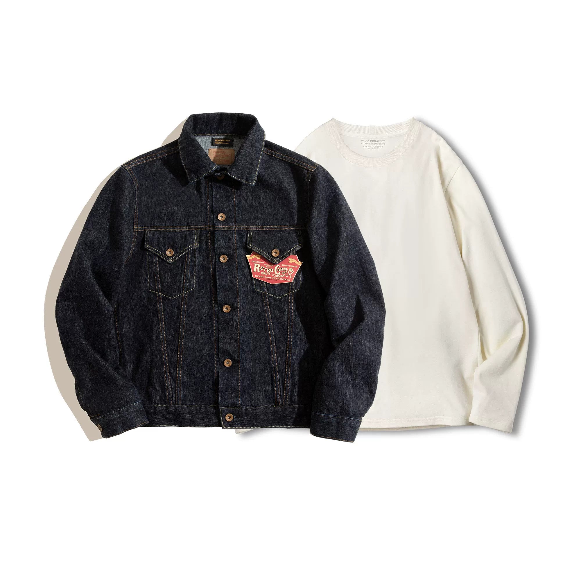Madden retro washed dark denim jacket