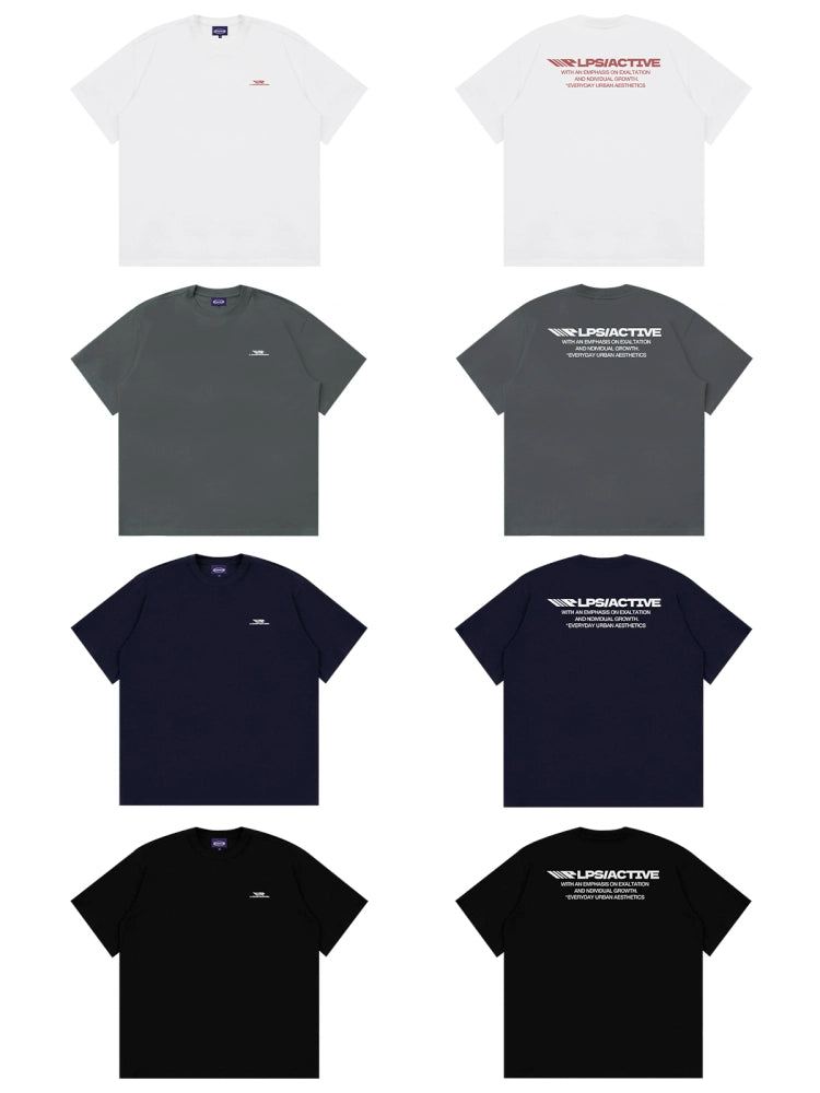 Loopsoon Back Letter Print Versatile Tee