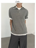 COLN Comfortable Casual Knitted Lapel Polo Shirt