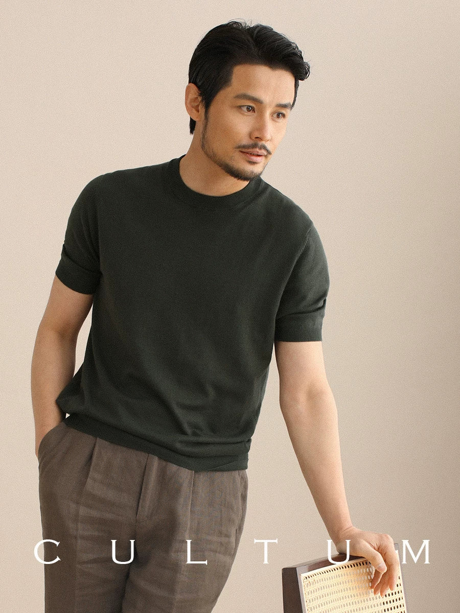 CULTA Thin Breathable Versatile Crew Neck Tee