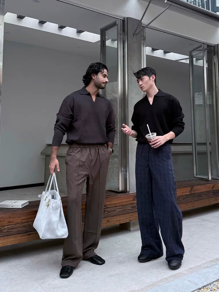 ZOZOFOREST Lazy Plaid Versatile Casual Pants
