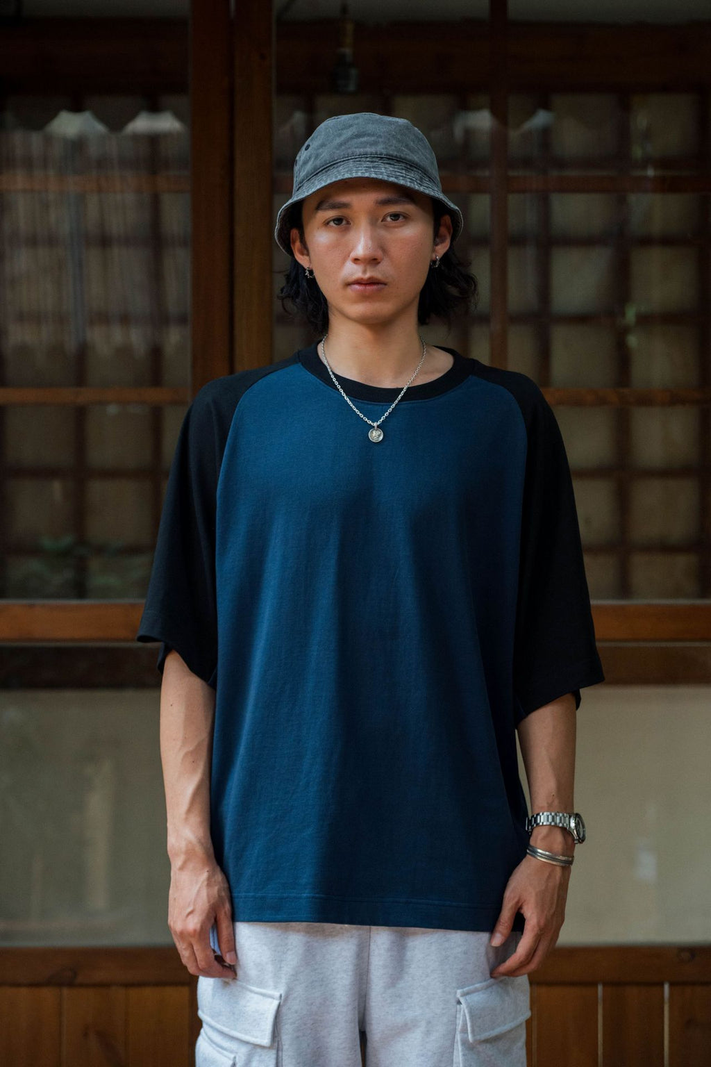 FGSS Splicing Contrasting Shoulder Tee