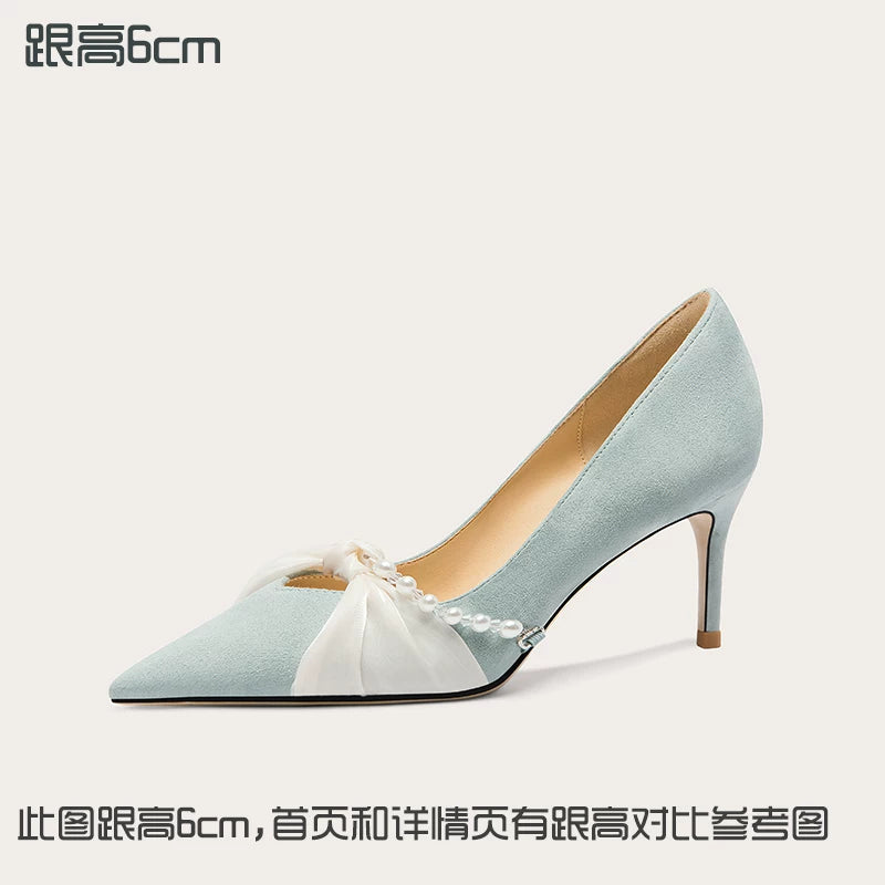 Lily Wei Pearl Bow Heels