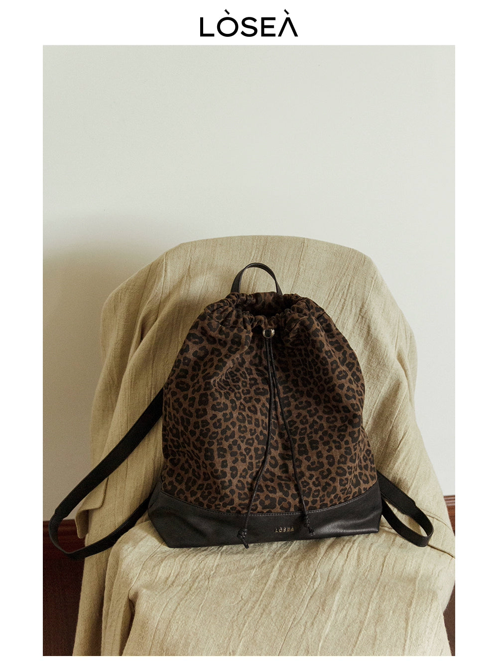 LOSEA Leopard Print Mountaineering Backpack