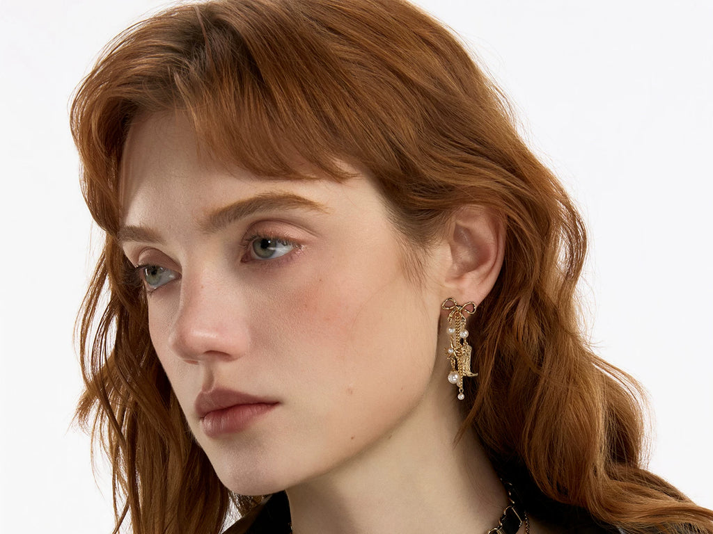 SUMIYAK Bow Tassel Earrings