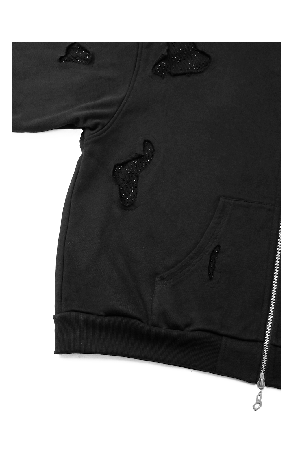 RELABEL Removable Double Hat Loose Double Zipper Sweater