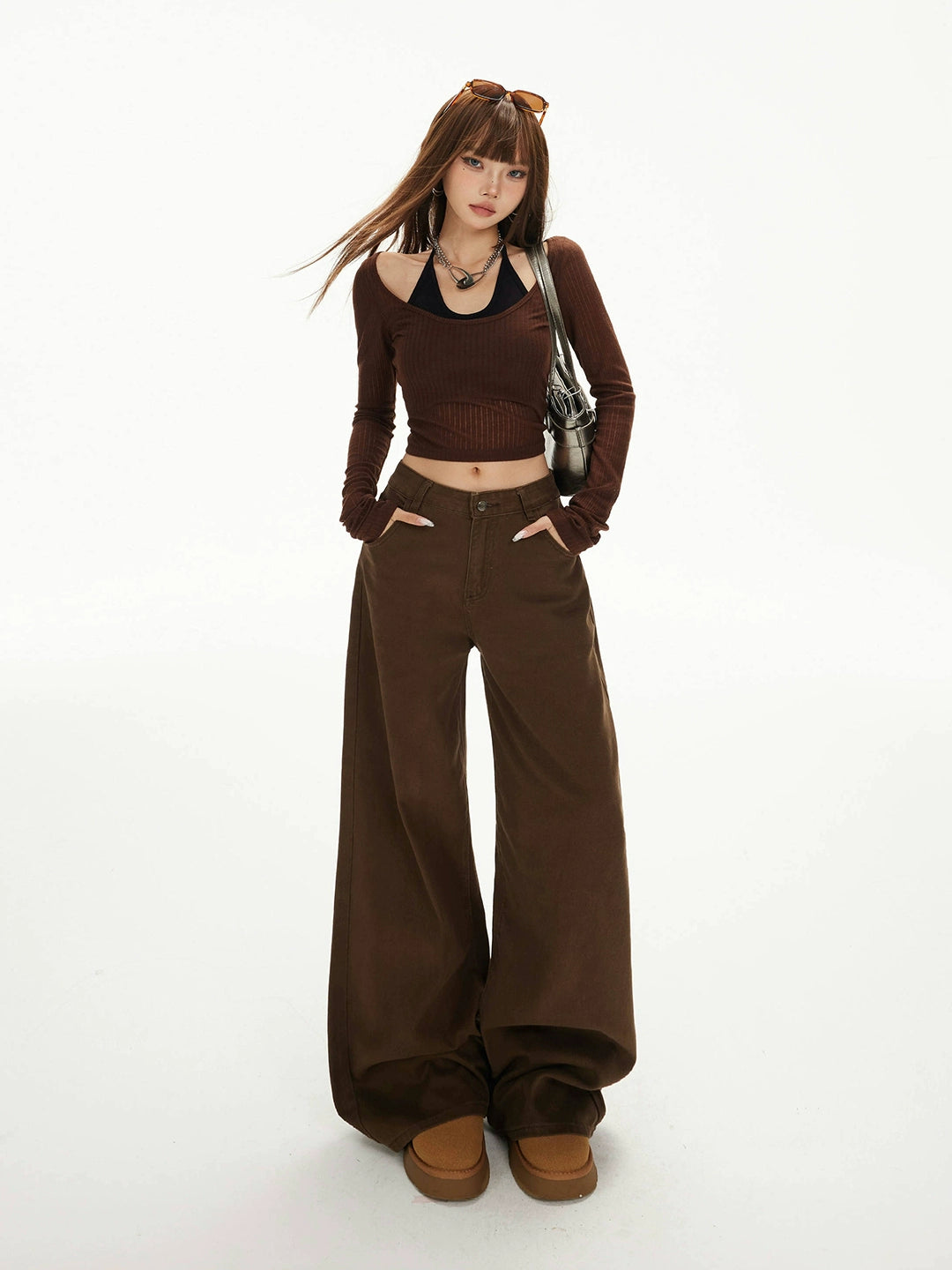 KPSR Vintage High Waist Loose Wide Leg Jeans