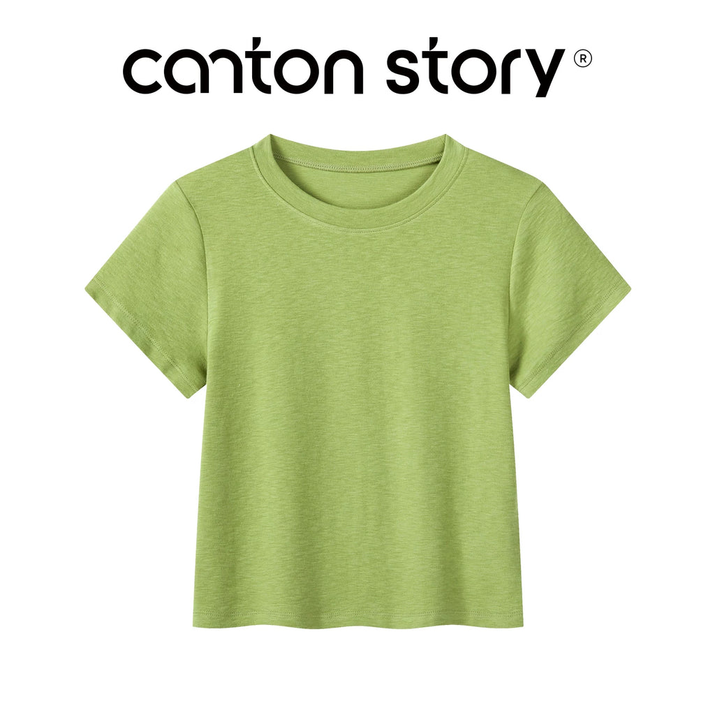 Cantonstory Casual Simple Versatile Tee
