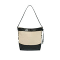 TERRAINCOGNITA Leather Stitching Large Capacity Canvas Tote Bag