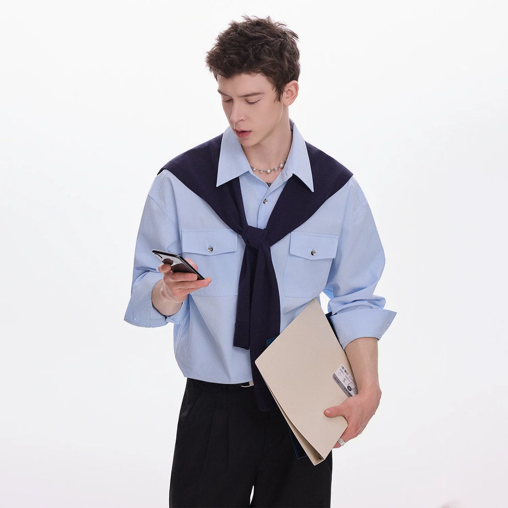 CHOR Shawl Loose Casual Shirt