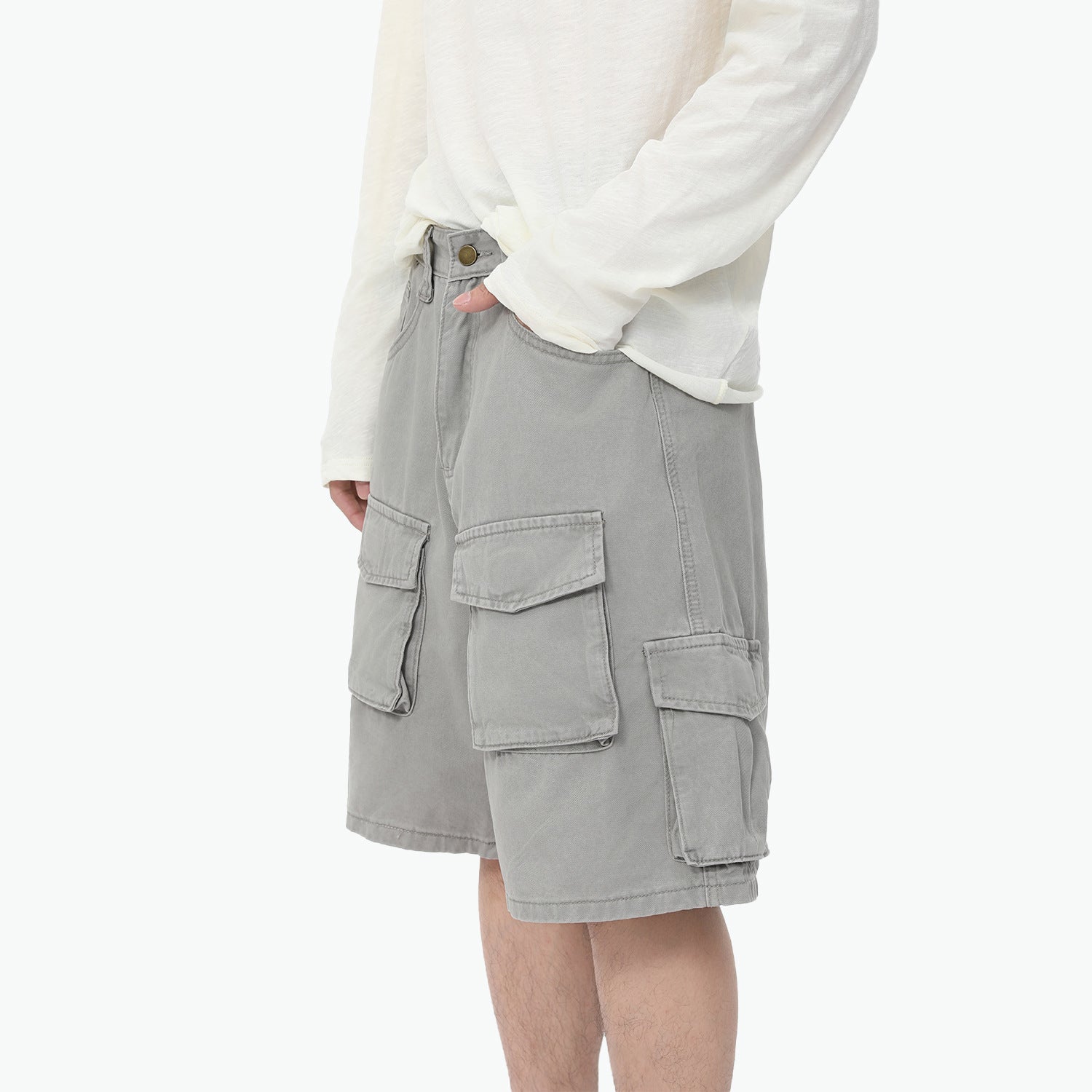 MTLCLOTHES Tooling Denim Casual Loose Pants