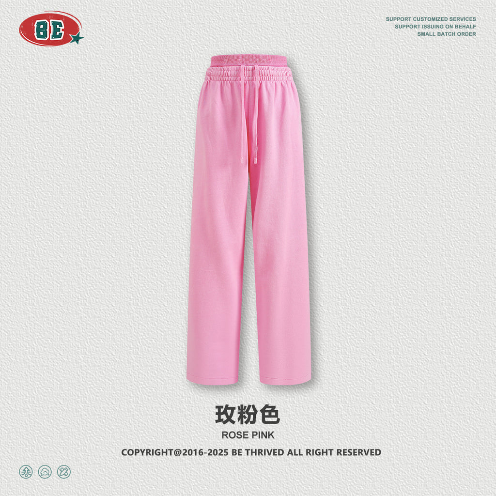 BE Retro Style Old and Thin Double Waist Casual Pants