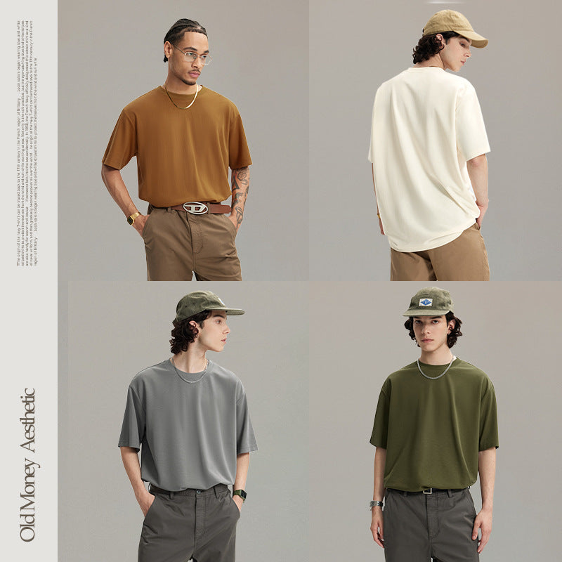 (Clearance) INF OLD MONEY Simple Basic Versatile Short Sleeve Tee