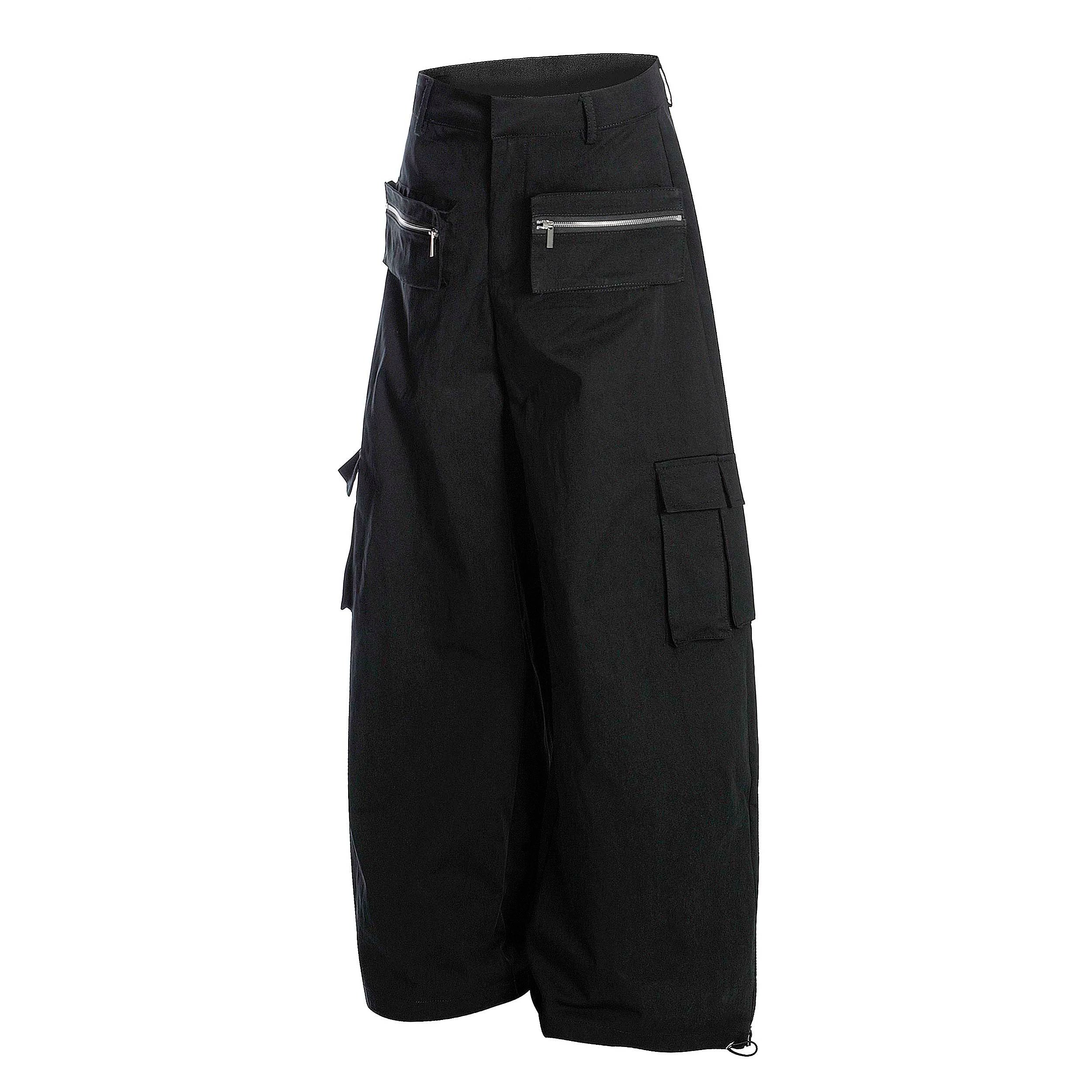 BLACKLISTS Multi-pocket Tooling Loose Wide Leg Floor Mopping Pants