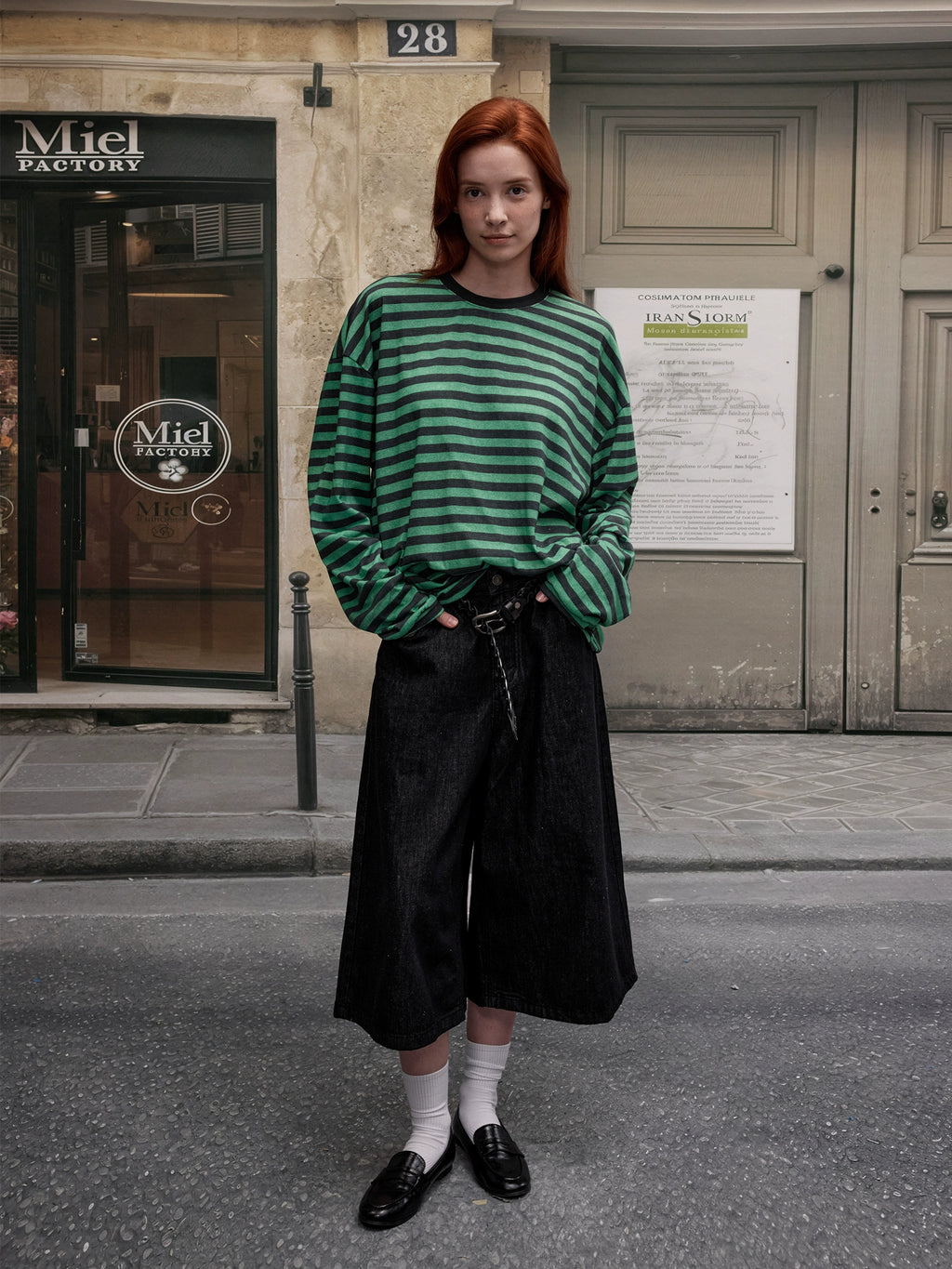 MADWITCH Vintage Contrast Striped Long Sleeve